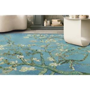 Alfombra con Estampado de Árbol de Almendro en Flor - Alfombra Botánica para Decoración del Hogar, Alfombra de Chenilla - Product Image 4