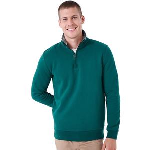 2025 <b>Men's</b> Jackets Thick <b>Fleece</b> Plain Green Half <b>Zip</b> Pullover Jacket for <b>Men</b> Custom Logo <b>Quarter</b> <b>Zip</b> Breathable <b>Men's</b> Jackets - Product Image 4