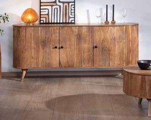 Modern 3-door Solid Acacia <b>Sideboard</b> Boomer 175 cm for Living Room Bedroom Hotel - Product Image 3