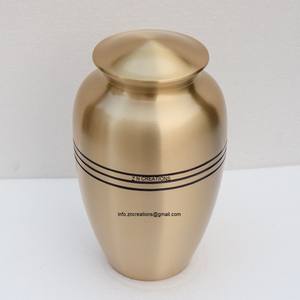 High Quality Brass Cremation Urn Adults Custom <b>Engraved</b> Birds Going Home Flowers Human Ashes Funeral-Printed Funeral Supplies - Product Image 2