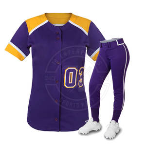 Nueva llegada nombre personalizado impreso 100% conjuntos de ropa deportiva de poliéster mejor precio transpirable de talla grande Softball béisbol Softball desgaste - Product Image 4