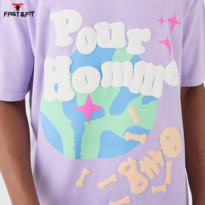 Camiseta de algodón 100% para hombre, diseño nuevo, estilo urbano, corte holgado, estampada, de alta calidad. - Product Image 6