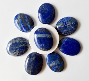 Piedras de Lapislázuli Natural en Forma Oval para Aliviar la Ansiedad, Piedras Curativas Talladas, Piedras de Palma Feng Shui - Product Image 2