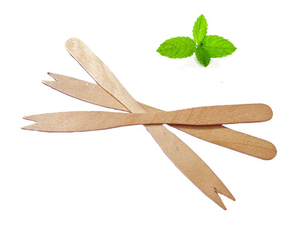 Exquisito tenedor de madera de dos puntas de estilo japonés, logotipo personalizable, postre coreano creativo para el hogar, fiestas desechables - Product Image 4