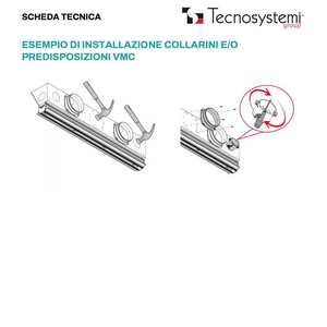 Diffuseur linéaire rétractable en aluminium Tecnosystemi avec amortisseur et registres et grilles de plénum isolés - Product Image 2