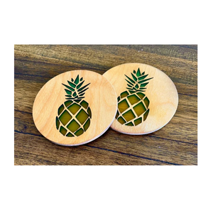 ถาดรองแก้วเรซินและไม้ - Product Image 2