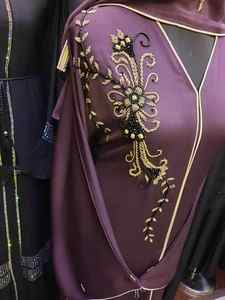 Caftán musulmán tradicional para trabajar a mano, caftán de diseño marroquí Abaya de Dubái, bonito caftán de color azul, 2022 - Product Image 2