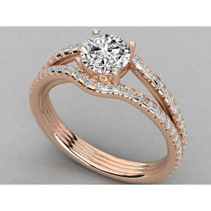 Bague solitaire en or 14 carats pour femmes, diamant cultivé en laboratoire, élégante et luxueuse - Product Image 4