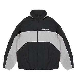 แจ็คเก็ตวินด์เบรกเกอร์แบบซิปสไตล์วินเทจสำหรับผู้ชาย ผ้าไนลอน น้ำหนักเบา อุ่นสบาย สำหรับเล่นกีฬาฟุตบอล  สามารถเลือกสีได้ตามต้องการ - Product Image 5