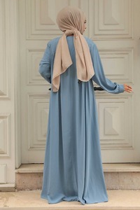 Abaya Casual Elegante con Mangas Campana para Mujer, Tela Suave y Transpirable, Elegante y Modesta, Larga hasta el Suelo, Ligera para Uso Diario y Viajes - Product Image 6