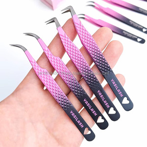 Pinzas Cosméticas Profesionales de Acero Inoxidable, Diseño Curvo y Moderno, Marca Privada OEM, Duraderas, para Depilación y Belleza - Product Image 4