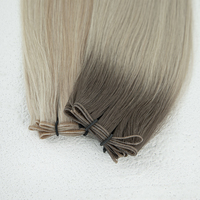Extensions de cheveux vierges européens, trame invisible ultra-fine, sans cheveux rebours, double tirage, trame Genius