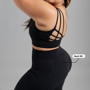 Traje deportivo, ropa de entrenamiento para mujer, Sujetador deportivo, pantalones cortos de gimnasio de cintura alta, ropa deportiva para mujer, conjunto de Yoga de talla grande para mujer - Product Image 1