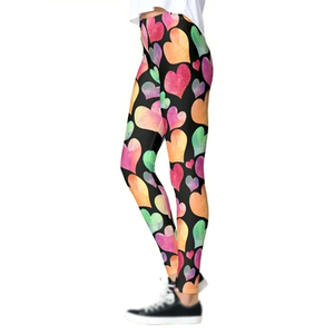 Women's Elastic Waist Yoga <b>Leggings</b> Custom Made with Good Quality New Sublimation Printing Breathable Pants Solid Pattern - Product Image 2