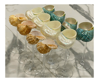 Sea Shell Weingläser Set Conch Shell Martini Glas für Outdoor Beach Hochzeit Home Candle Decoration