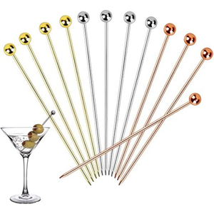 Palillos para Cócteles Golden Duck, Herramientas de Bar de Metal Reutilizables, Decoración Artística, Accesorios para Bartender y Bebidas - Product Image 5