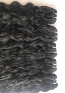 Top indien 20 \ "naturel bouclés Remy Extensions de cheveux 100% sain cheveux bruts simple dessiné noir vendeur pour les femmes - Product Image 5