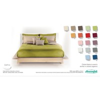 Fabriqué en Italie, ensemble de housse de couette en coton 100% uni, 140x200cm, ensemble complet, taies d'oreiller (50x80cm), 400TC, durable, toutes saisons, marque privée