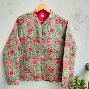 Chaqueta de Invierno para Mujer, Manga Larga, Algodón Estampado, Corte Regular - Product Image 2