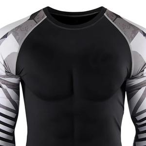 Nuevo protector de erupción personalizado de alta calidad con estilo para hombres Ropa de entrenamiento más vendida Slim Fit Men Rash Guard - Product Image 6