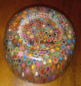 Bol rond en résine artisanal de luxe, style ange élégant, pour la table de la maison, étagère centrale, accent, apparence haut de gamme par Tradebyd - Product Image 3