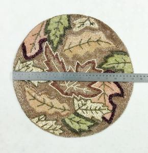 Golden Beaded and Silver Beaded <b>Table</b> <b>Runner</b> and Placemat Set for Wedding Decor and Wedding Gifted Use Item <b>Table</b> <b>Runner</b> - Product Image 5