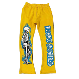 กางเกงขาบานสำหรับผู้ชายกางเกงขาบานผ้าฝ้าย100% ลำลองมีการออกแบบระบายอากาศได้ดีสินค้าอินเทรนด์ - Product Image 1