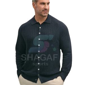 Cárdigan Casual de Invierno para Hombre, Personalizado, 100% Lana Merino, Transpirable, con Botones y Peso de Tela de 480g - Product Image 4