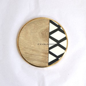 High Quality Custom Handmade Resin Marble Wooden Coasters MFD Manufacturer's <b>Mat</b> & Pads for Drinks - Product Image 5