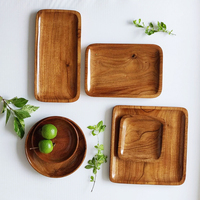 Plat et assiette en bois polyvalents pour collation et fruits secs, vaisselle vintage, premier choix de plats en bois