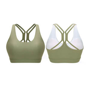 Meilleure vente en gros Fitness femmes soutien-gorge de sport Fitness respirant solide Gym course soutien-gorge de sport en couleur unie - Product Image 4