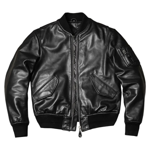 Veste en cuir pour homme de haute qualité 2025, tendance, marron, toile imperméable et respirante, col montant, logo sur le devant, taille personnalisée - Product Image 5