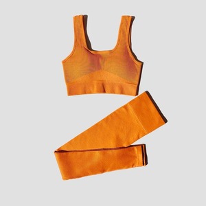 2 Pieces Women Yoga Set Women Sportswear Gym <b>Top</b> Y-shape Bra Fitness High <b>Waist</b> Leggings Workout Sports Clothes Tracksuits - Product Image 6