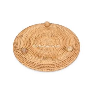 Bandeja de Ratán Hecha a Mano Estilo Bohemio al por Mayor con Diseño Flexible para Productos de Servicio y Decoración de Marca Privada de Vietnam - Product Image 2