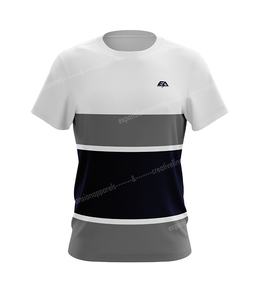 T-shirt 100% en polyester pour hommes, décontracté, avec logo personnalisé, maillot à manches courtes et séchage rapide taille OEM - Product Image 1