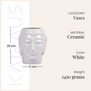 แจกันดอกไม้พระพุทธรูปสไตล์จีนอาร์ตเดโค ทำจากเซรามิก สำหรับตกแต่งโต๊ะอาหาร ห้องนั่งเล่น สำหรับตกแต่งบ้านในเทศกาลอีสเตอร์ - Product Image 2