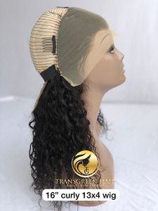 Peluca Frontal 13x4 rizada Natural de 16 'de calidad superior cruda templo indio virgen densidad completa transparente exportación indio 1 pieza - Product Image 5