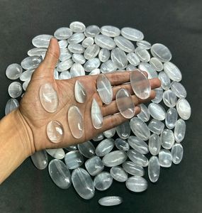 Selenita Mezcla de piedras preciosas sueltas Forma y tamaño Cabujón de selenita de calidad premium Suministro a granel de piedra de selenita para joyería - Product Image 3