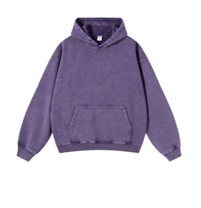 Sudadera con capucha con estampado de lavado de piedra ácida Vintage, Top de gran tamaño pesado desgastado para hombres, sudaderas con capucha de otoño e invierno - Product Image 2