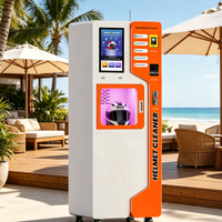 Distributeur automatique multifonctionnel pour le nettoyage et l'élimination des odeurs des casques, à usage public et sécurisé