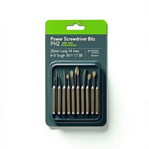 Power <b>Screwdriver</b> <b>Bits</b> PH2 25mm <b>Long</b> 1/4 Inch Hex 6-Point C6.3 Tough 851/1 TZ SB 8-Piece Set - Product Image 3