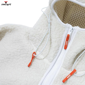 Blouson bombardier polaire Sherpa pour hommes en polaire personnalisé Camouflage avec logo avant imperméable coupe-vent pour l'extérieur poches zippées - Product Image 3