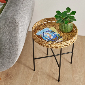 Mayoristas de Vietnam fabrican mesa auxiliar jacinto de agua y bandeja de metal Mesa auxiliar rústica para sala de estar precio barato - Product Image 4