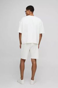 Chándales cortos plisados de gran tamaño para hombre de alta calidad, ropa informal transpirable de primera calidad, chándales para hombre - Product Image 2