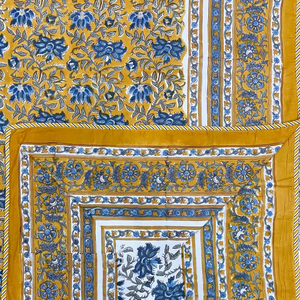 Traditional Hand <b>Block</b> Printed Soft Cotton Single <b>Bed</b> Dohar Artisan Made Jaipur Hand Crafted 100% Cotton Reversible Dohar - Product Image 1
