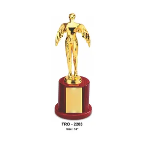 Wholesale Supply Premium Metal Man Trophy On A Wooden Base with Long Lasting Material from Indian Supplier