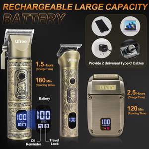 Kit de rasoir électrique sans fil pour homme, tondeuse de barbier, kit de coupe de cheveux, multi-styler pour le toilettage et la coupe de la barbe - Product Image 2