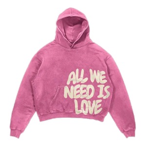 Sudadera con Capucha de Moda, 100% Algodón, Forro Polar de Invierno, Ecológica, con Estampado Puff, Estilo Urbano, Personalizada, Talla Grande - Product Image 1