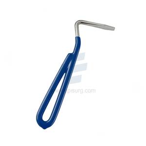 Raspador de Cascos de Acero Inoxidable con Mango Recubierto de Vinilo Negro de Fácil Agarre |   Recogedor Duradero para la Limpieza de Cascos de Caballos y Ganado - Product Image 4