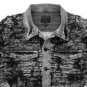 Wholesale Clothing Manufacturer <b>Men's</b> Distressed <b>Denim</b> <b>Jacket</b> Factory Made New Fashion <b>Men</b> <b>Denim</b> <b>Jacket</b> - Product Image 4